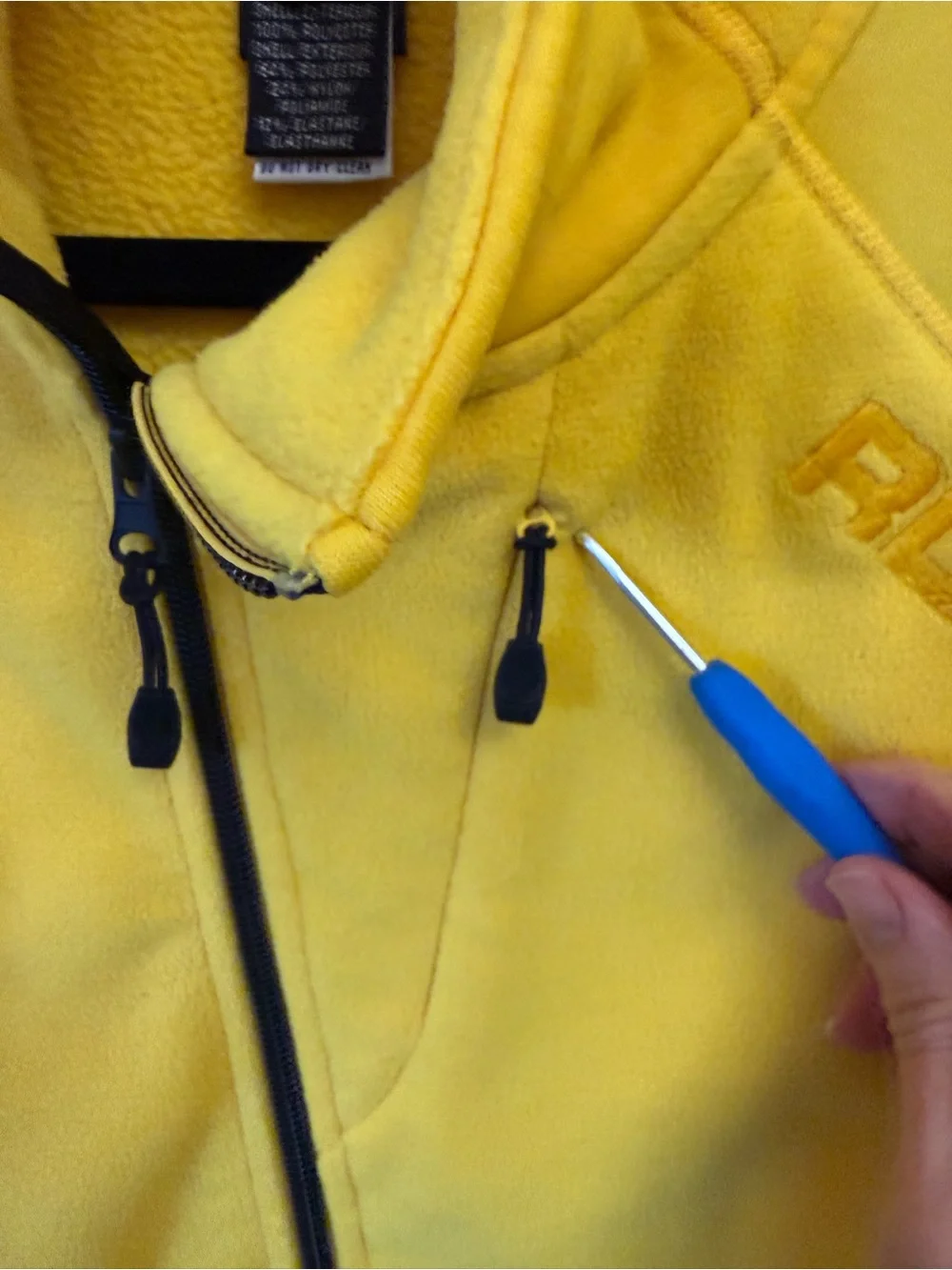 Vtg  RLX Ralph Lauren Yellow Fleece Vest Men’s Large Made in Canada